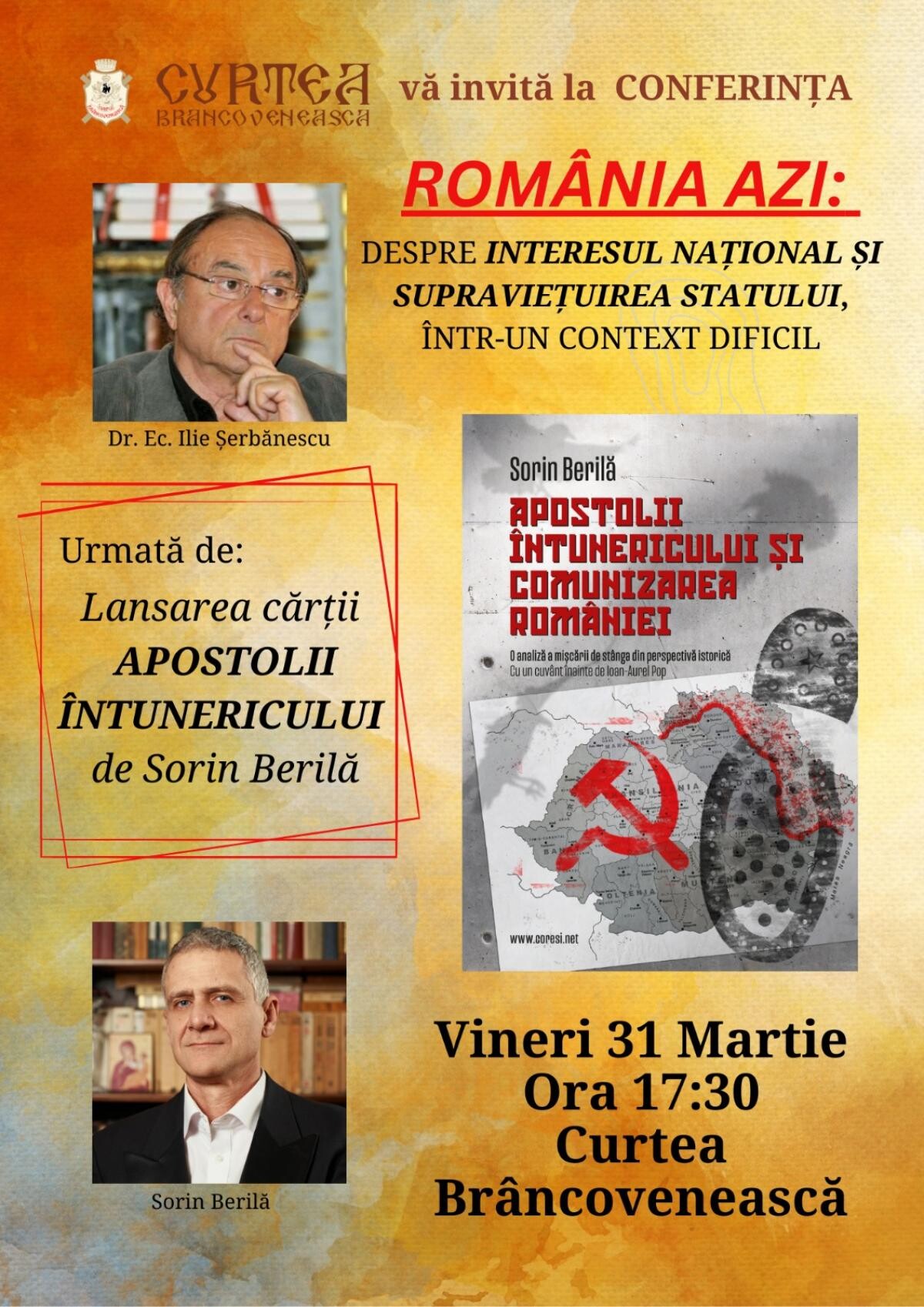 Autorul Sorin Berilă lansează, la Constanța, cartea Apostolii întunericului și comunizarea României