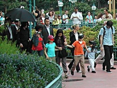 Michael Jackson și copii săi în anul 2006